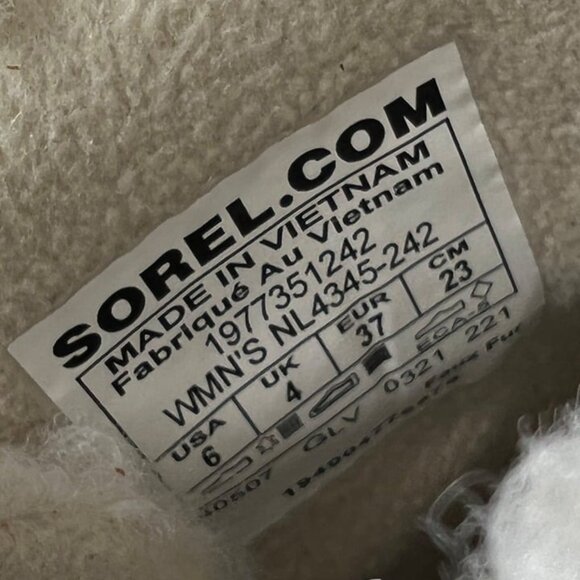 Sorel Harlow Lace Cozy Bootie Velvet Tan Blackened Brown Womens US 6 - Picture 9 of 12